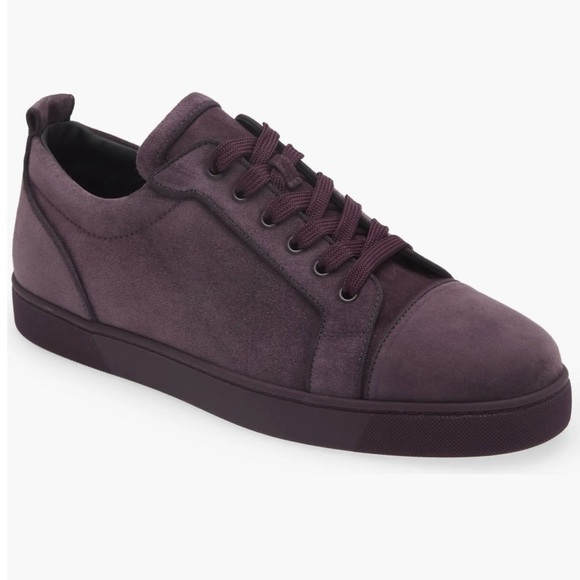 Size 42.5 Christian Louboutin Louis Junior Orlato Sneaker Alcazar Purple Suede